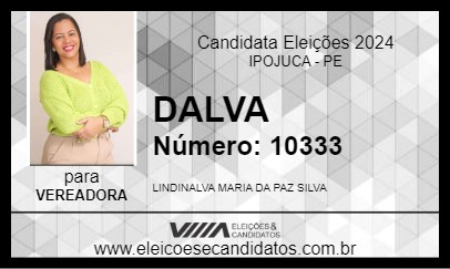 Candidato DALVA 2024 - IPOJUCA - Eleições