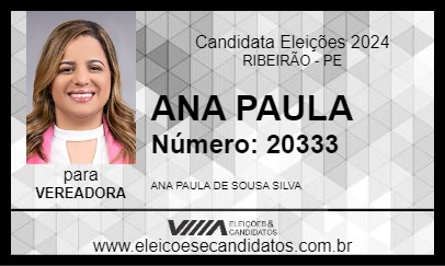 Candidato ANA PAULA 2024 - RIBEIRÃO - Eleições