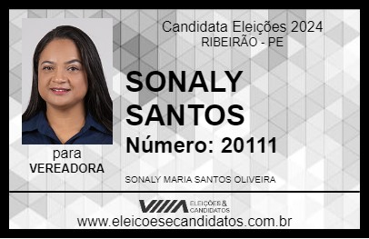 Candidato SONALY SANTOS 2024 - RIBEIRÃO - Eleições