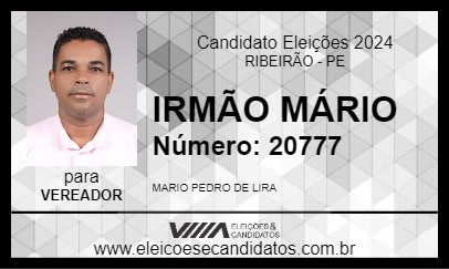 Candidato IRMÃO MÁRIO 2024 - RIBEIRÃO - Eleições