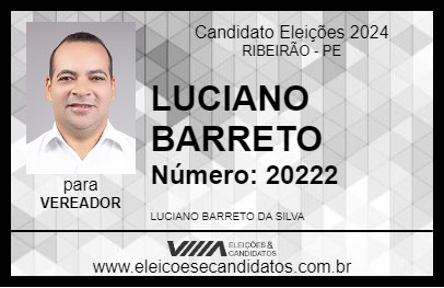 Candidato LUCIANO BARRETO 2024 - RIBEIRÃO - Eleições