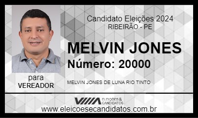 Candidato MELVIN JONES 2024 - RIBEIRÃO - Eleições