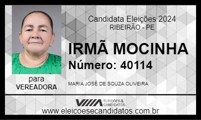 Candidato IRMÃ MOCINHA 2024 - RIBEIRÃO - Eleições