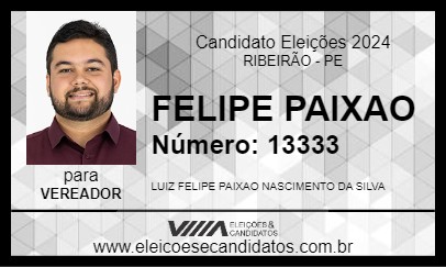 Candidato FELIPE PAIXAO 2024 - RIBEIRÃO - Eleições