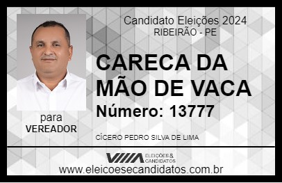 Candidato CARECA DA MÃO DE VACA 2024 - RIBEIRÃO - Eleições