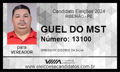 Candidato GUEL DO MST 2024 - RIBEIRÃO - Eleições