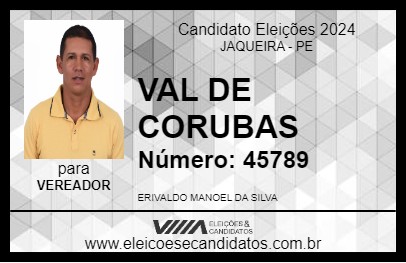 Candidato VAL DE CORUBAS 2024 - JAQUEIRA - Eleições