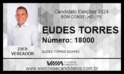 Candidato EUDES TORRES 2024 - BOM CONSELHO - Eleições