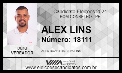 Candidato ALEX LINS 2024 - BOM CONSELHO - Eleições