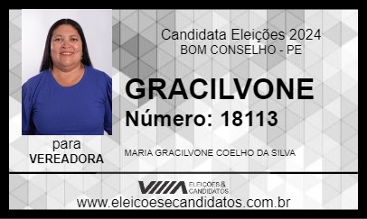 Candidato GRACILVONE 2024 - BOM CONSELHO - Eleições