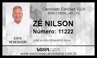 Candidato ZÉ NILSON 2024 - BOM CONSELHO - Eleições