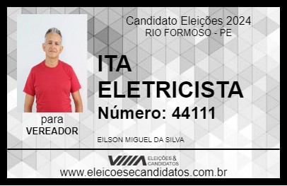 Candidato ITA ELETRICISTA 2024 - RIO FORMOSO - Eleições