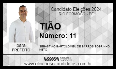 Candidato TIÃO 2024 - RIO FORMOSO - Eleições