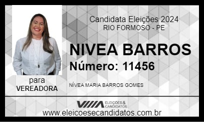 Candidato NIVEA BARROS 2024 - RIO FORMOSO - Eleições