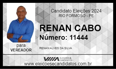 Candidato RENAN CABO 2024 - RIO FORMOSO - Eleições