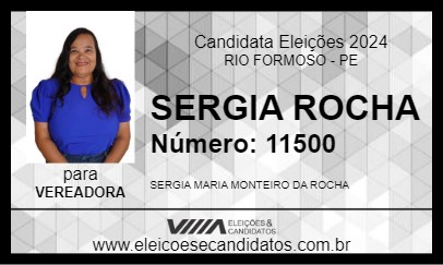 Candidato SERGIA ROCHA 2024 - RIO FORMOSO - Eleições