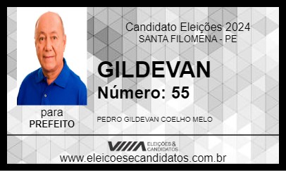 Candidato GILDEVAN 2024 - SANTA FILOMENA - Eleições