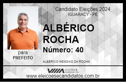 Candidato ALBÉRICO ROCHA 2024 - IGUARACY - Eleições