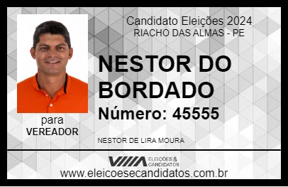 Candidato NESTOR DO BORDADO 2024 - RIACHO DAS ALMAS - Eleições