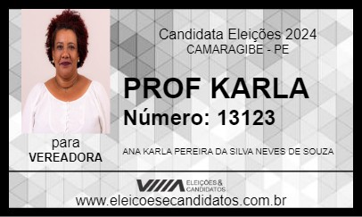 Candidato PROF KARLA 2024 - CAMARAGIBE - Eleições