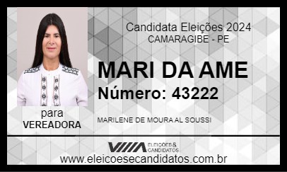 Candidato MARI DA AME 2024 - CAMARAGIBE - Eleições