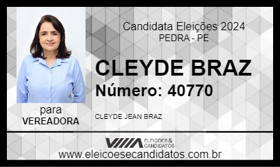 Candidato CLEYDE BRAZ 2024 - PEDRA - Eleições