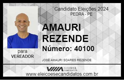 Candidato AMAURI REZENDE 2024 - PEDRA - Eleições