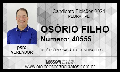 Candidato OSÓRIO FILHO 2024 - PEDRA - Eleições