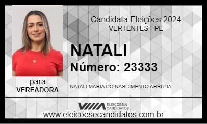 Candidato NATALI 2024 - VERTENTES - Eleições