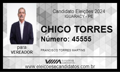 Candidato CHICO TORRES 2024 - IGUARACY - Eleições