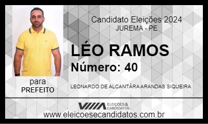 Candidato LÉO RAMOS 2024 - JUREMA - Eleições