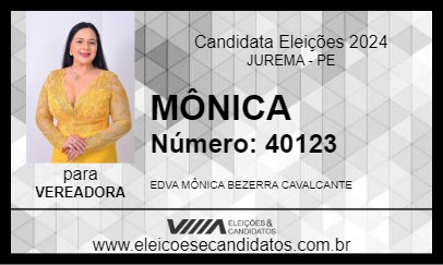 Candidato MÔNICA 2024 - JUREMA - Eleições