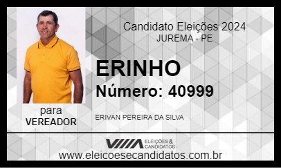 Candidato ERINHO 2024 - JUREMA - Eleições