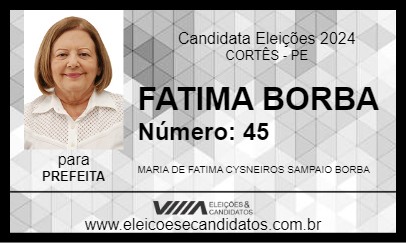 Candidato FATIMA BORBA 2024 - CORTÊS - Eleições