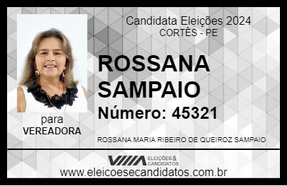 Candidato ROSSANA SAMPAIO 2024 - CORTÊS - Eleições