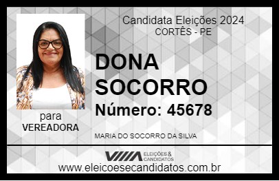 Candidato DONA SOCORRO 2024 - CORTÊS - Eleições