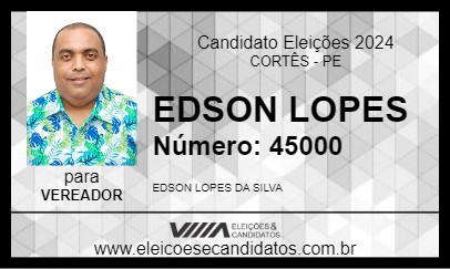 Candidato EDSON LOPES 2024 - CORTÊS - Eleições