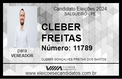 Candidato CLEBER FREITAS 2024 - SALGUEIRO - Eleições