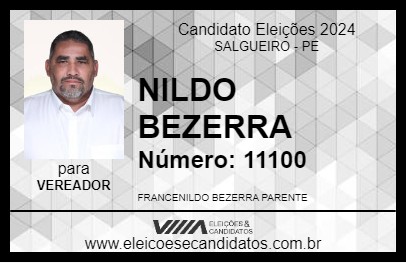 Candidato NILDO BEZERRA 2024 - SALGUEIRO - Eleições