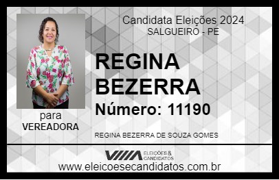 Candidato REGINA BEZERRA 2024 - SALGUEIRO - Eleições