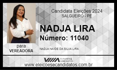 Candidato NADJA LIRA 2024 - SALGUEIRO - Eleições