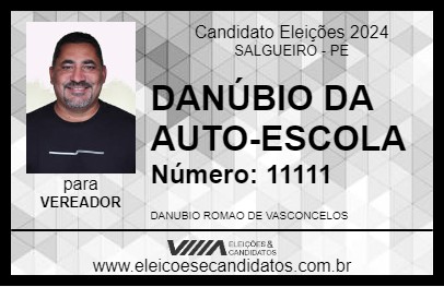 Candidato DANÚBIO DA AUTO-ESCOLA 2024 - SALGUEIRO - Eleições