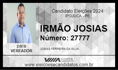 Candidato IRMÃO JOSIAS 2024 - IPOJUCA - Eleições