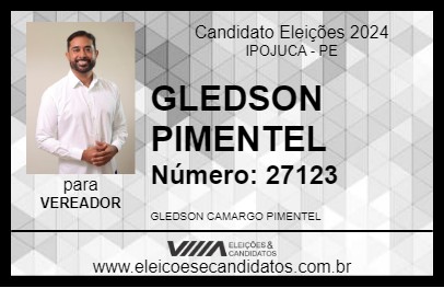 Candidato GLEDSON PIMENTEL 2024 - IPOJUCA - Eleições