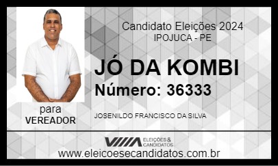 Candidato JÓ DA KOMBI 2024 - IPOJUCA - Eleições