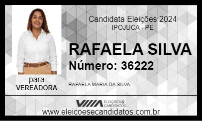 Candidato RAFAELA SILVA 2024 - IPOJUCA - Eleições