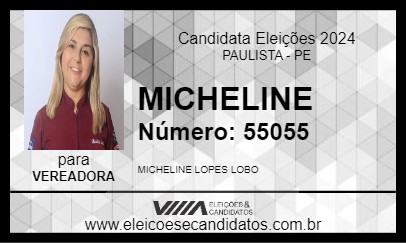 Candidato MICHELINE 2024 - PAULISTA - Eleições