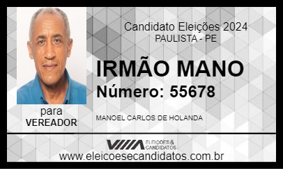 Candidato MANO 2024 - PAULISTA - Eleições