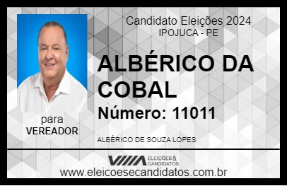 Candidato ALBÉRICO DA COBAL 2024 - IPOJUCA - Eleições