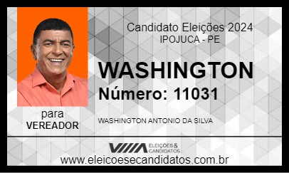 Candidato WASHINGTON 2024 - IPOJUCA - Eleições